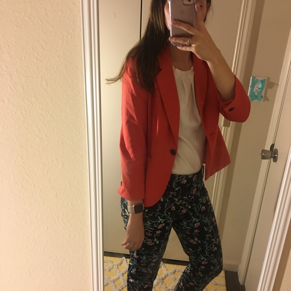 Coral 3/4 Sleeve Blazer